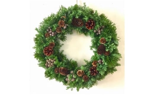 【ギフト用】美流渡の森 フレッシュ・クリスマスリース【12243】[a110-043]