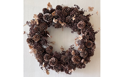 【ギフト用】美流渡の森 ドライフラワーリース 3【12257】[a110-057]