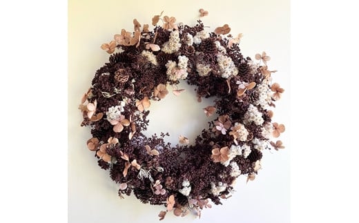 【ギフト用】美流渡の森 ドライフラワーリース 4【12258】[a110-058]