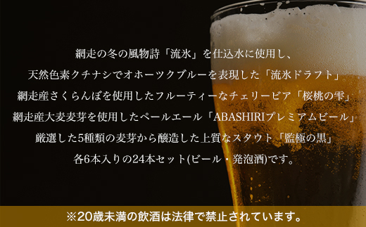 網走ビール24本セット(ビール・発泡酒) ABH065