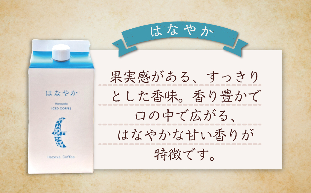 ＜はぜや珈琲＞リキッドアイスコーヒー飲み比べ6本セット（網走加工） ABO010