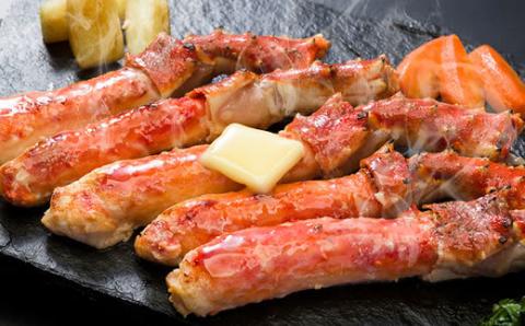 生冷凍本タラバガニポーション脚むき身 1kg【生食可・お刺身OK】（北海道産） ABE012