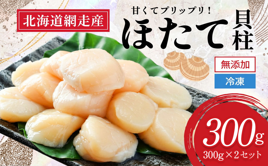 【2026年新物先行予約】網走前浜産 無添加ホタテ貝柱【 300g (300g×1 】（2026年6月15日より順次発送） ABAI043