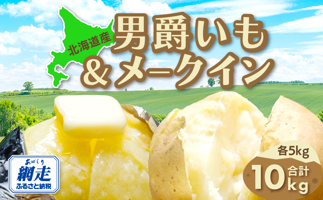 【先行予約】男爵芋&メークイン合計10kg（2026年9月15日以降発送） ABAO082