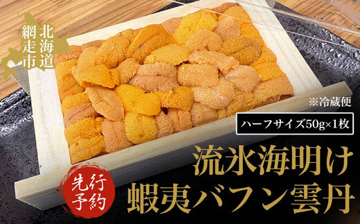 【先行予約】今が旬の網走産バフン雲丹1折50g冷蔵便届け（2026年5月11日より順次発送） ABAO112