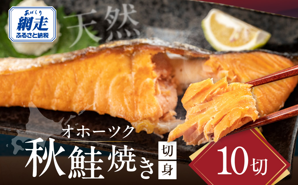 オホーツク天然秋鮭焼き切身10切れ（網走加工） ABAO2113