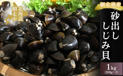 網走湖産の砂出ししじみ貝200g×5袋 ABAO2194