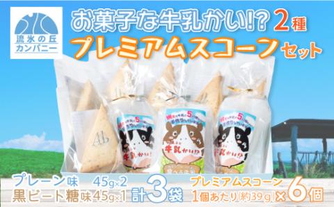 お菓子な牛乳かい!? 2種・プレミアムスコーンセット（網走市内加工・製造） ABAM003