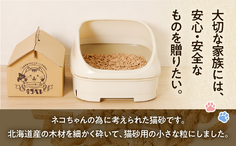 【猫砂 ネコペレ 5kg】木質ペレット 家タイプ　T008-002