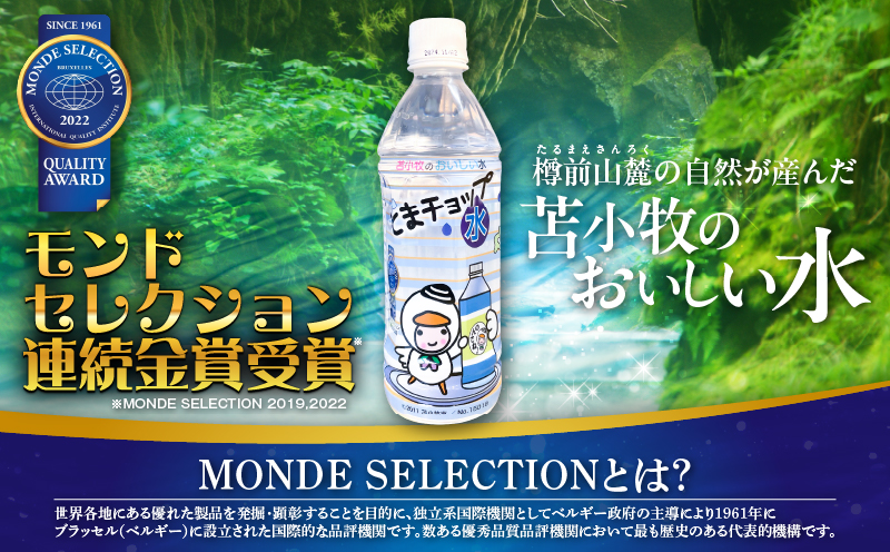 【とまチョップ水 500ml×24本セット】モンドセレクション2022金賞受賞 苫小牧水道水　T042-010