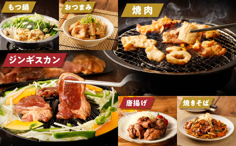 【全5回定期便】厚切りジンギスカン＋ホルモン食べ比べ6種セット　T025-T02