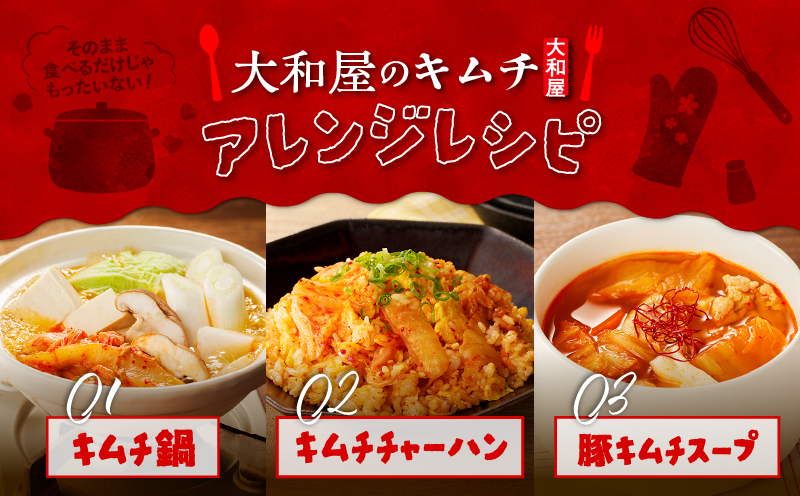 大和屋特製キムチ！食べ比べセット（4種類）　T055-015