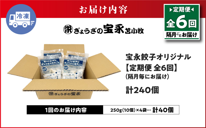 【全6回定期便（隔月）】宝永餃子10個入セット（宝永餃子10個入×4袋）合計1.0kg　T004-T03-03