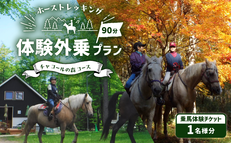 ホーストレッキング 体験外乗プラン 90分 「チャコールの森コース」　T014-002