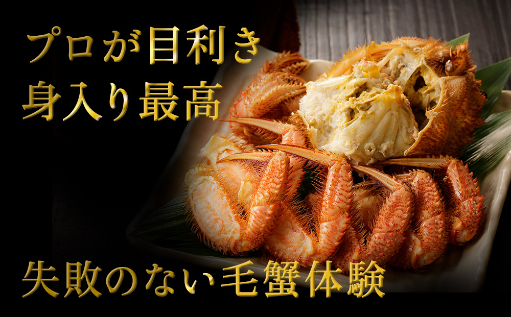 【ボイル済み急速冷凍】身がパンパンに詰まった稚内産毛ガニ600g前後×2尾（合計1.1キロ以上）