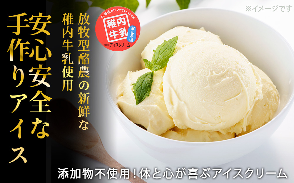 【業務用】稚内牛乳アイスクリーム2000ml宗谷の塩×宗谷の塩2個セット