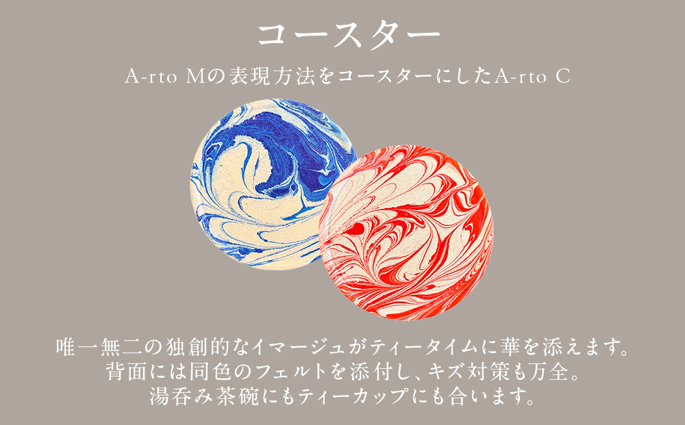 珪藻土コースター A-rto C(アールトシー) LM-CY-10BL×V