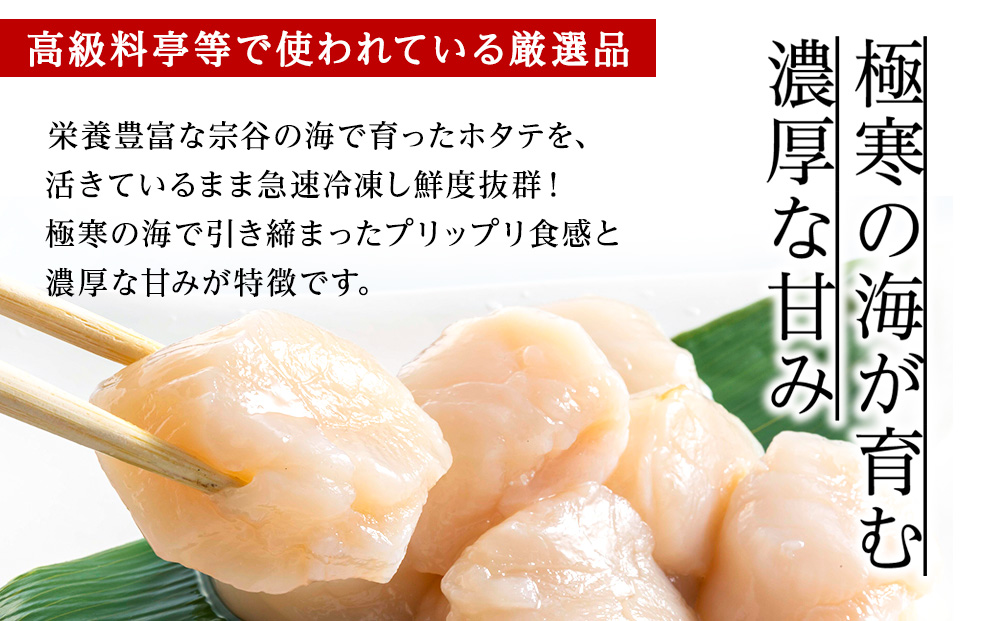 【厳選品】ボタンエビ大サイズ500g + ホタテ200gセット