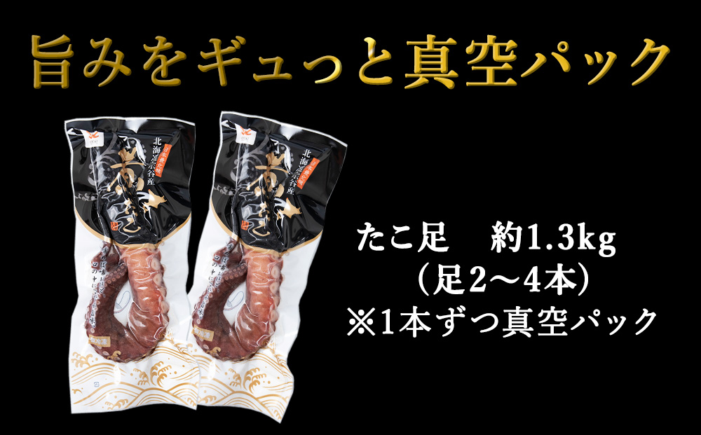 宗谷産　刺身用　煮たこ足約1.3kg（足2～4本）