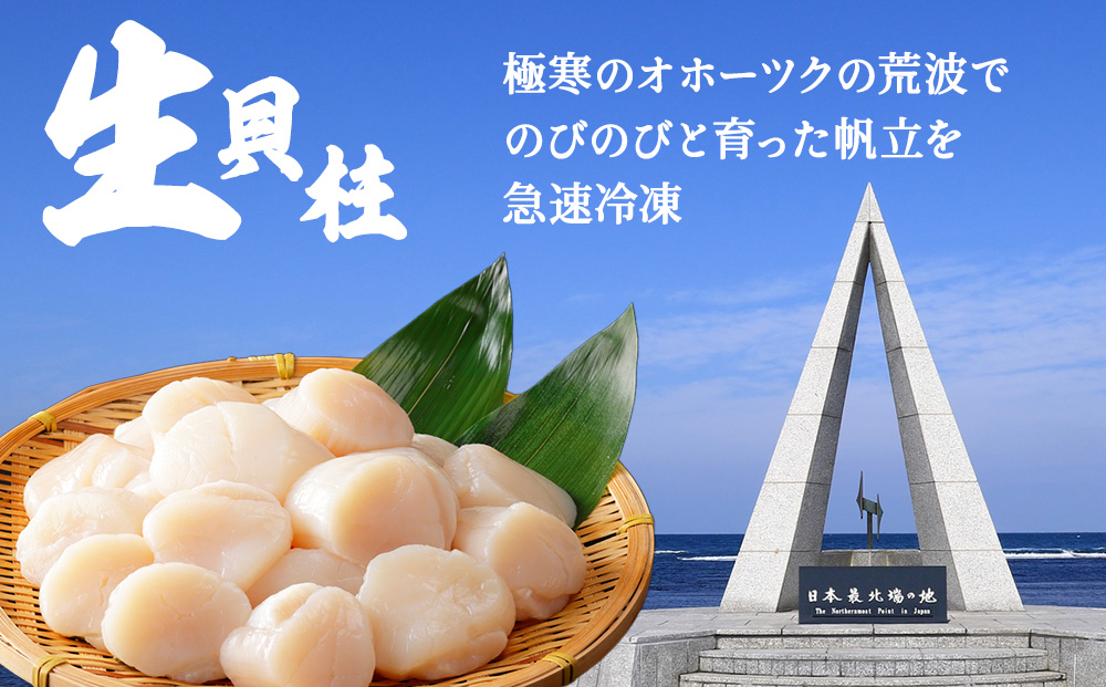 帆立 生 貝柱 1kg 良玉