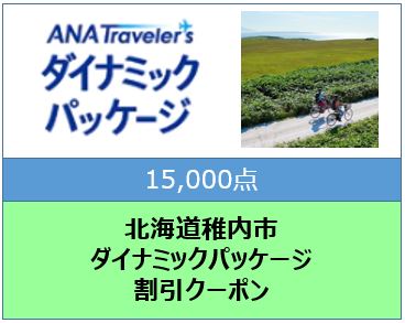 北海道稚内市　ANAトラベラーズダイナミックパッケージ割引クーポン（15,000点分）
