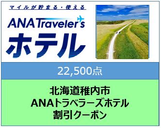 北海道稚内市　ANAトラベラーズホテル割引クーポン（22,500点分）