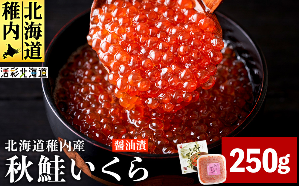 【北海道 稚内産】秋鮭 いくら 醤油漬 250g（イクラ丼 海鮮丼 に!）