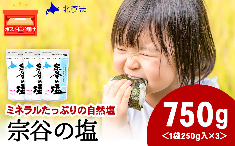 宗谷の塩250g×3袋