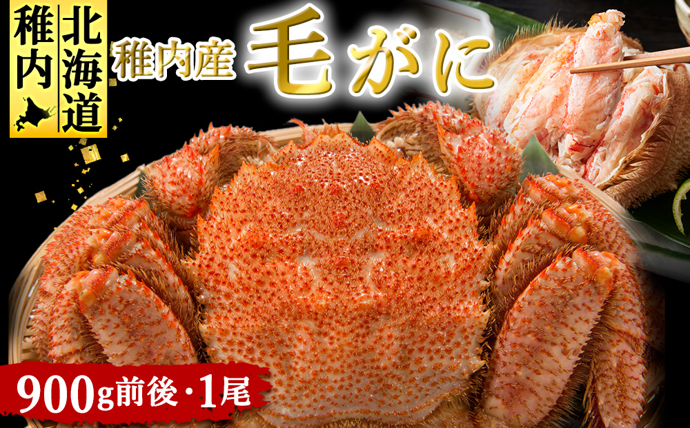 稚内産 毛がに 900g 前後 1尾