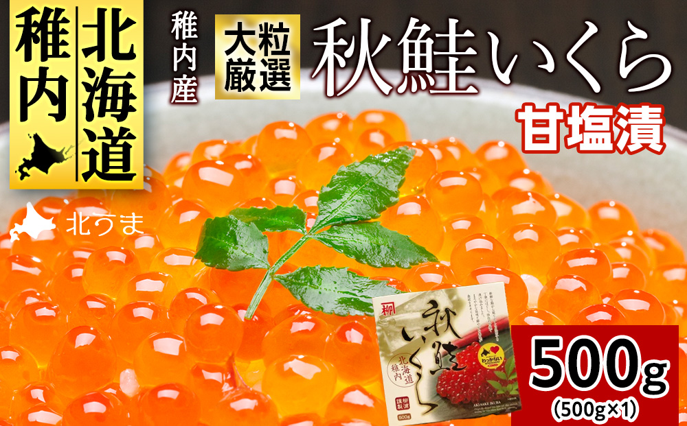 大粒厳選使用 秋鮭いくら 甘塩漬け 500g
