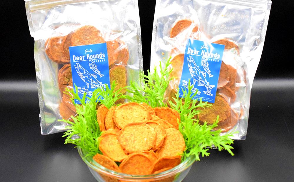 DearHoudsこだわりの愛犬愛猫用おやつ 鮭コインチップジャーキー 100g×2個 合計200g