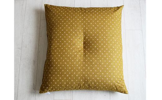 小桜 座布団 日本製 銘仙判 55×59 からし 5枚セット