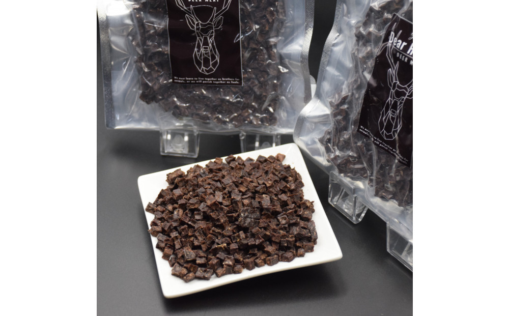 DearHounds こだわりの愛犬 愛猫用おやつ 蝦夷鹿キューブジャーキー 100g×2個 合計200g