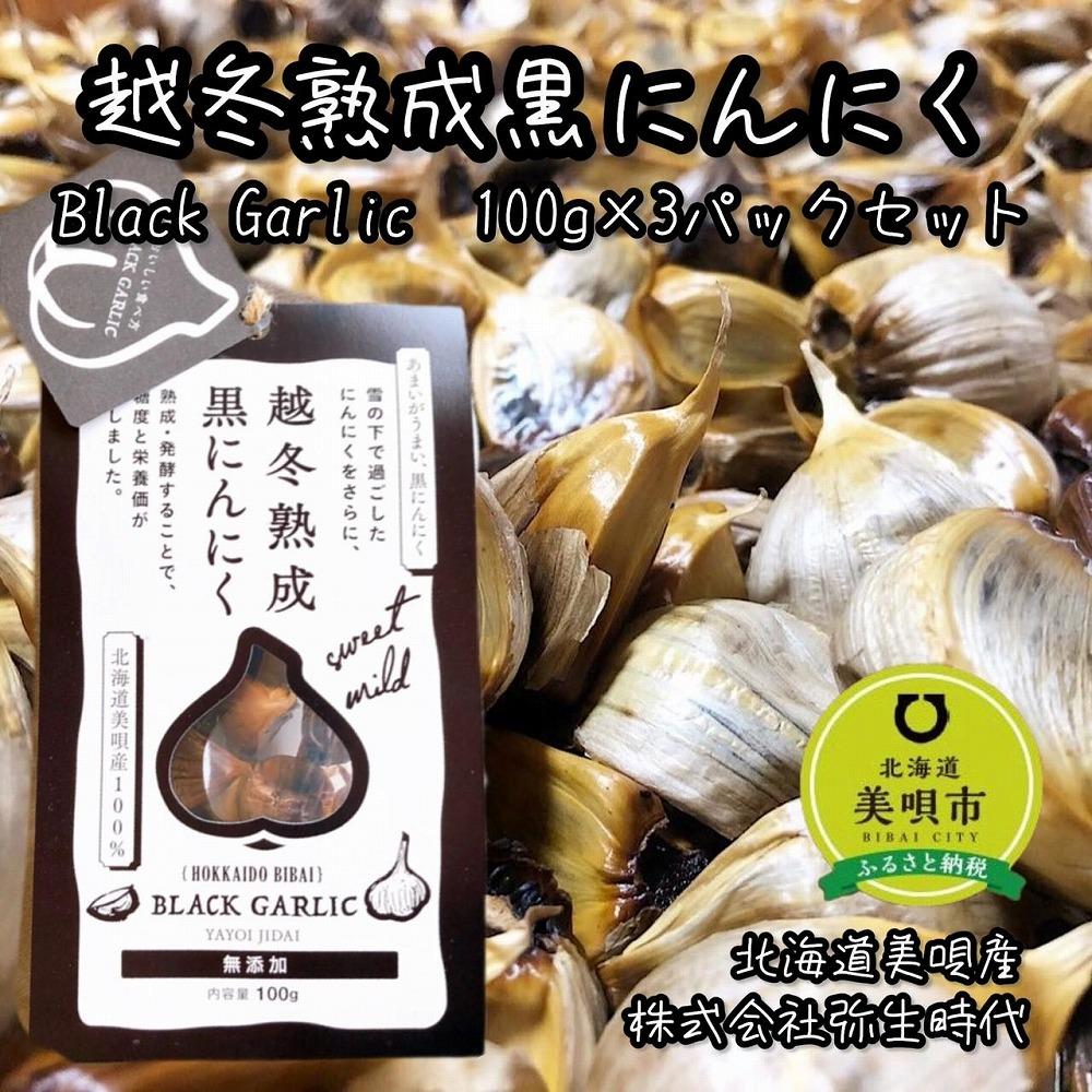 【株式会社弥生時代】越冬熟成黒にんにく100g×3袋【Lサイズ片】