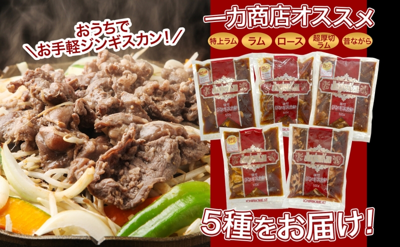 ジンギスカン バーベキュー 5種 2.5kg 小分け セット 食べ比べ 焼肉 焼き肉 ラム ロース 味付け肉 羊肉 羊 肉 お肉 BBQ おかず 惣菜 お弁当 焼くだけ 簡単調理 お取り寄せ グルメ 冷凍 送料無料 北海道 芦別市