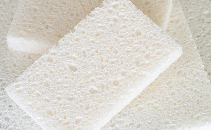 天然素材100% セルロース 食器洗いスポンジ 6個入り 4袋 キッチン 掃除 掃除用具 北海道 芦別市 日本インソール工業