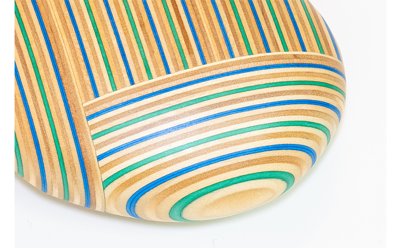 【ウッドデザイン賞受賞】 木製 ペーパーウェイト koishi-sq blu 北海道 芦別市 滝澤ベニヤ