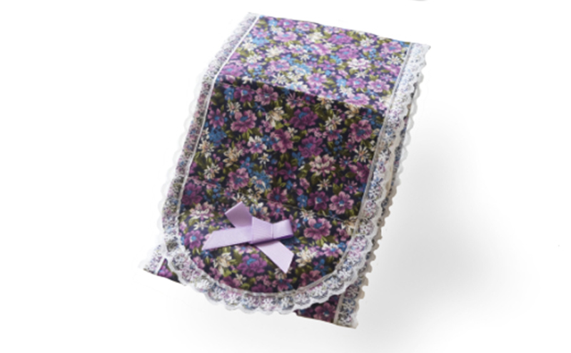 ラベンダーポプリ 枕 (小枕) と ラベンダーポプリ ペーパーホルダーカバー セット そば殻 寝具 ポプリ 北海道 芦別市 日本インソール工業