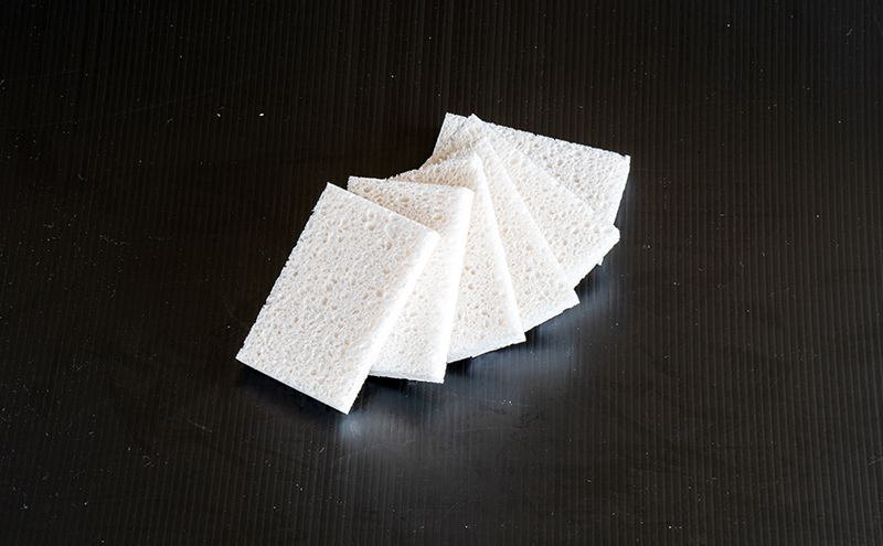 天然素材100% セルロース 食器洗いスポンジ 6個入り 4袋 キッチン 掃除 掃除用具 北海道 芦別市 日本インソール工業