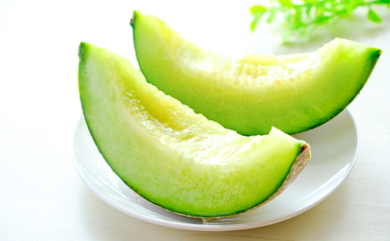 北海道 芦別産 文字入り 青肉 メロン 芦別市 栗田農園