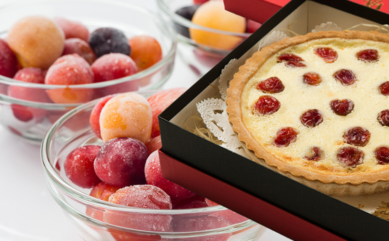 冷凍さくらんぼ 160g×3パック・ さくらんぼチーズタルト 北海道 芦別市 大橋さくらんぼ園