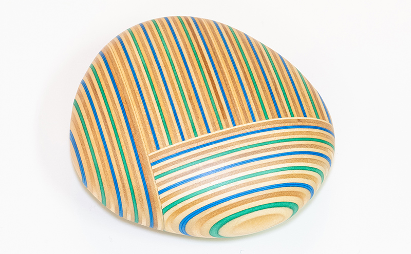 【ウッドデザイン賞受賞】 木製 ペーパーウェイト koishi-sq blu 北海道 芦別市 滝澤ベニヤ