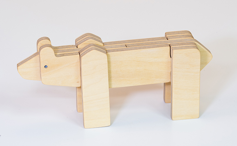 【ウッドデザイン賞受賞】 木製 動物パズル higuma 北海道 芦別市 滝澤ベニヤ