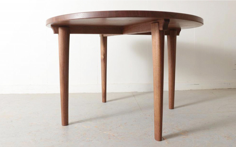 ラウンドテーブル ウォールナット（道産ナラも可能） W900 北海道  MOOTH インテリア 手作り 家具職人 モダン 家具 家具 家具 家具 家具 家具