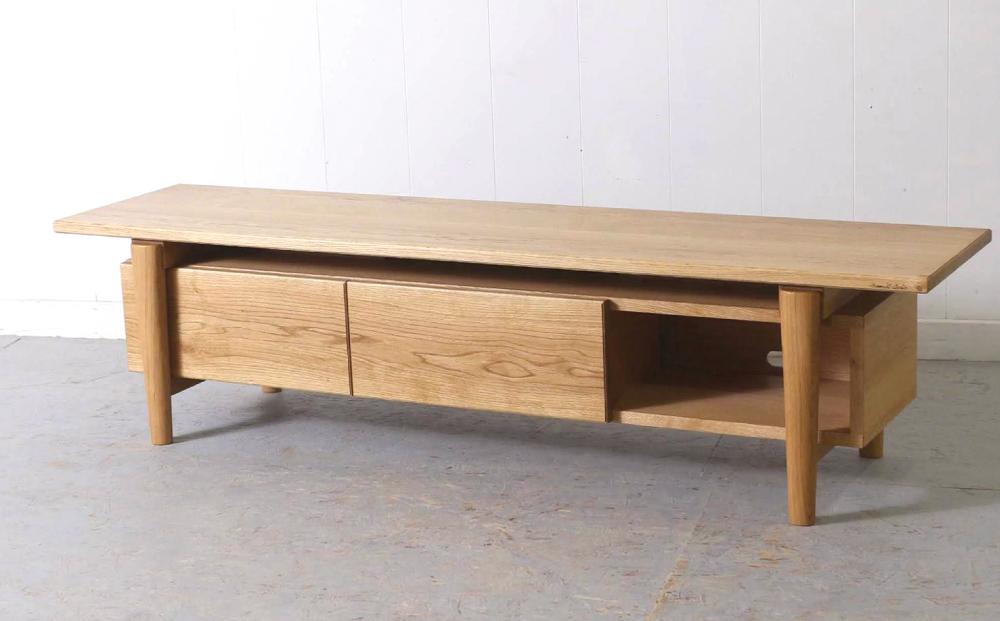 TVボード　道産ナラ 北海道  MOOTH インテリア 手作り 家具職人 ローボード リビングボード 家具 家具 家具 家具 家具 家具