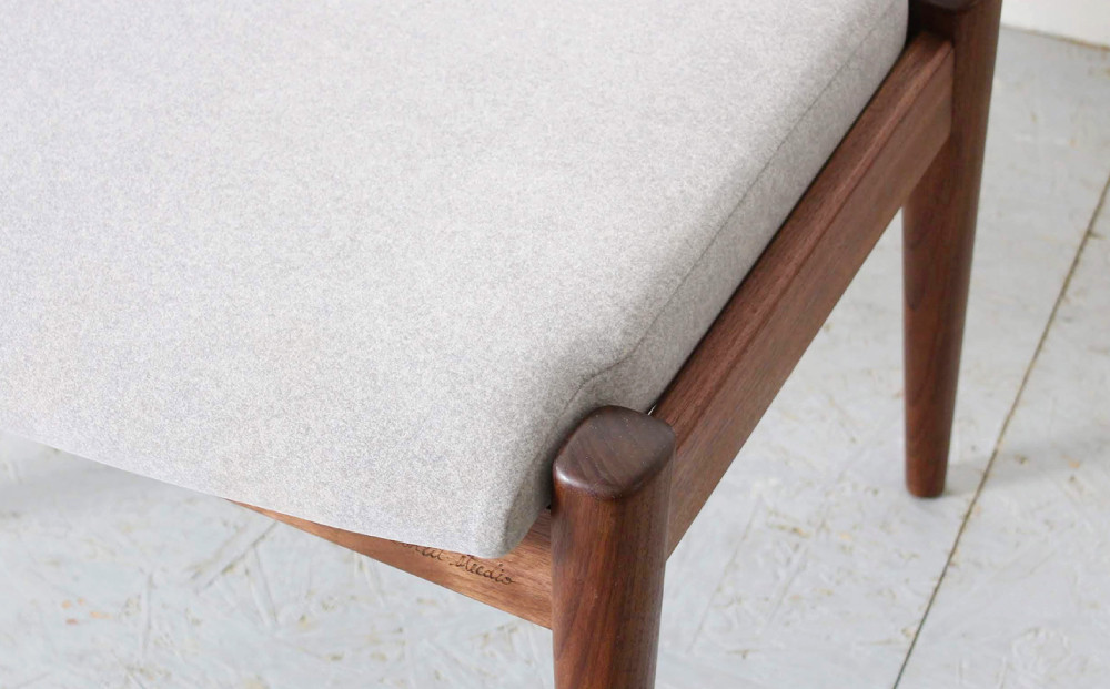 オットマン（パーソナルチェア、ソファ用）（ウォールナット）北海道 MOOTH インテリア 手作り 家具職人 ソファ チェア 家具 家具 家具 家具 家具 家具