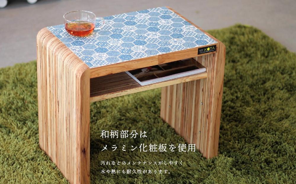 サイドテーブル 杉 和柄 北海道 KOTA インテリア 手作り 家具職人 テーブル モダン 家具 家具 家具 家具 家具 家具