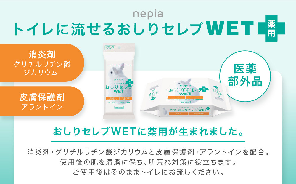 ネピア　おしりセレブWET【お試しBセット】