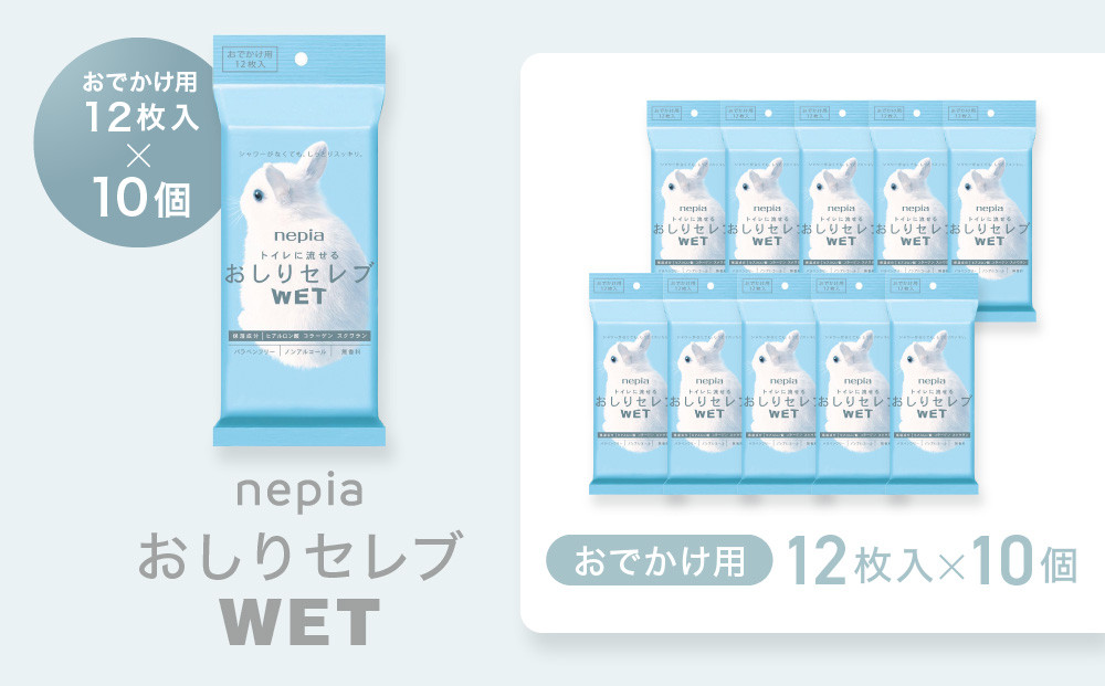 ネピア　おしりセレブWET【おでかけ用】