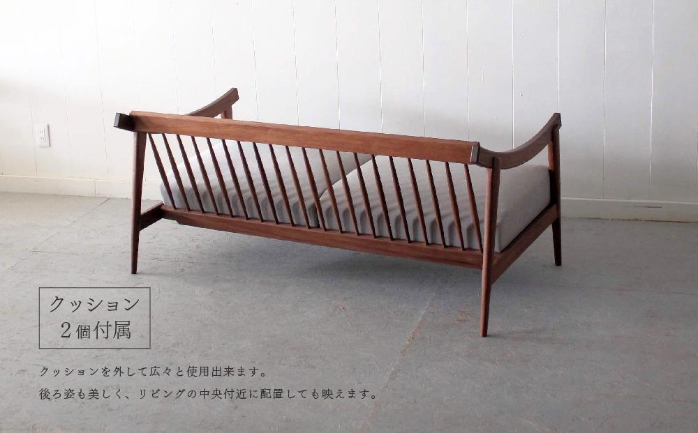 アームソファ ウォールナット 3人掛け 北海道  MOOTH 家具 家具 家具 家具 家具 家具インテリア 手作り 家具職人 椅子